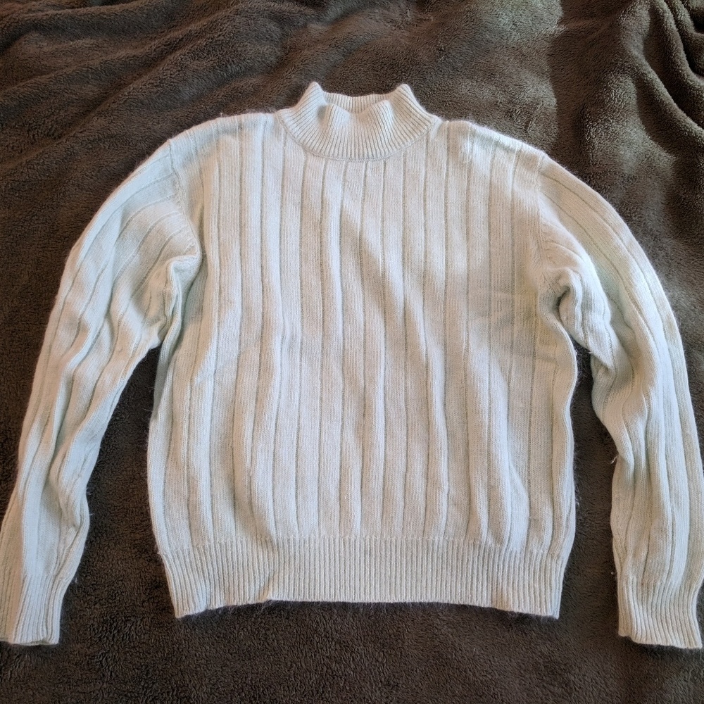 Mint green angora sweater